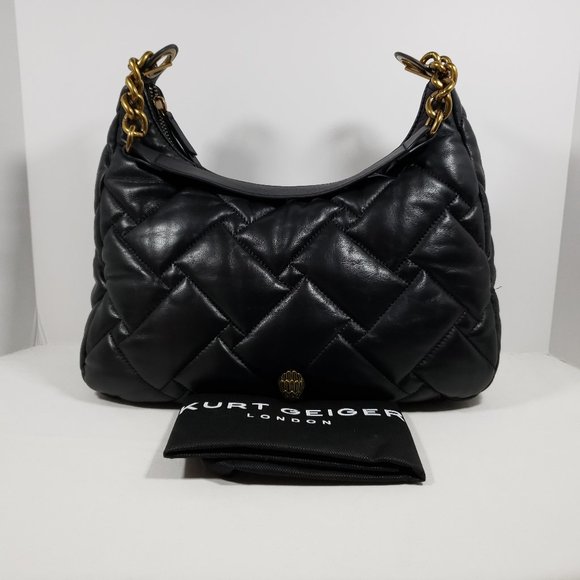 Kurt Geiger Kensington Lambskin Leather - Black - Picture 1 of 7